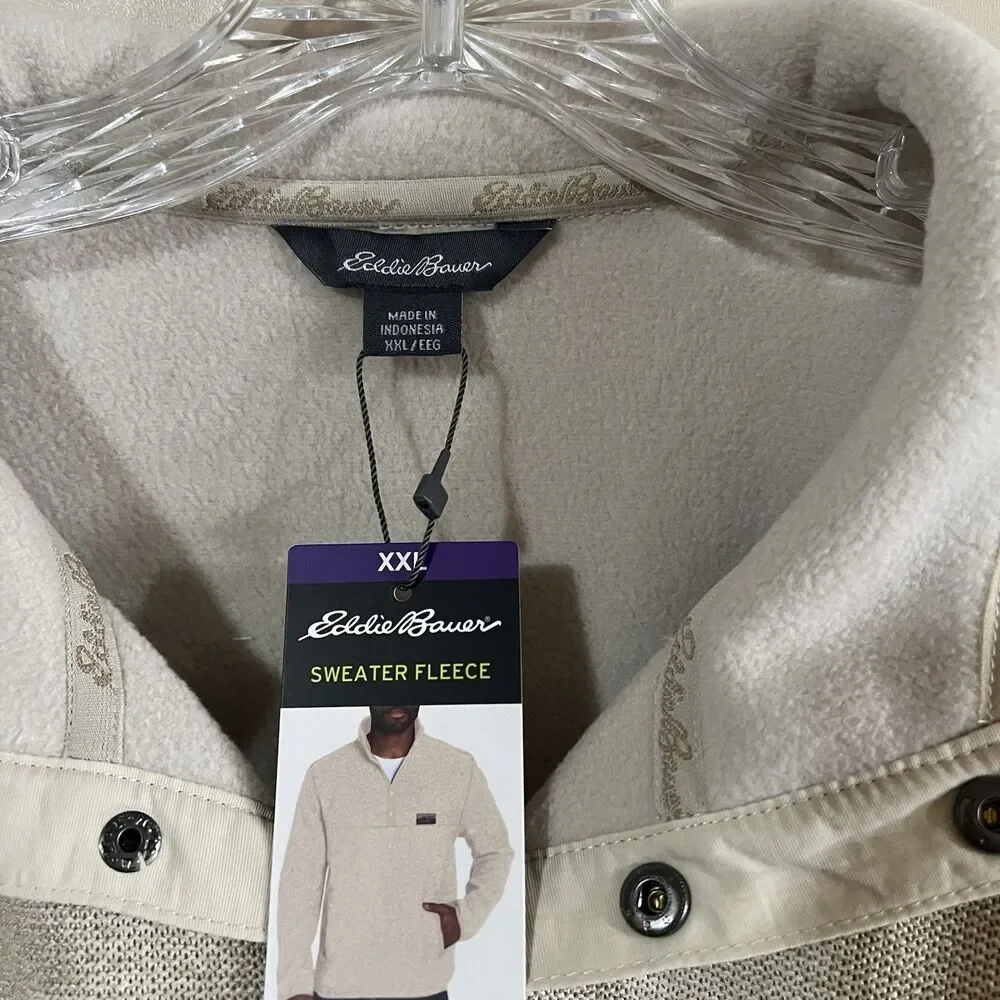 Eddie Bauer Men's Classic Fit Long Sleeve Knit Fleece Sweater Size XXL - Picture 4 of 11